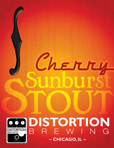 Cherry Sunburst Stout label